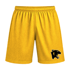 GBN Panther Logo Mesh Shorts - Gold