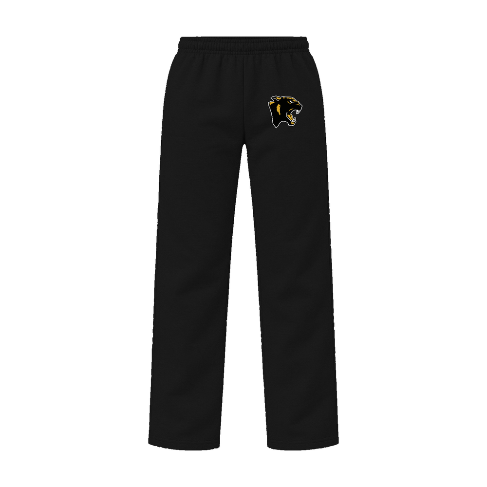 GBN Panther Logo Open Bottom Sweatpants - Black