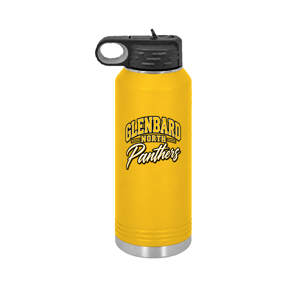 GBN Arched Panthers 32oz Water Bottle - Yellow