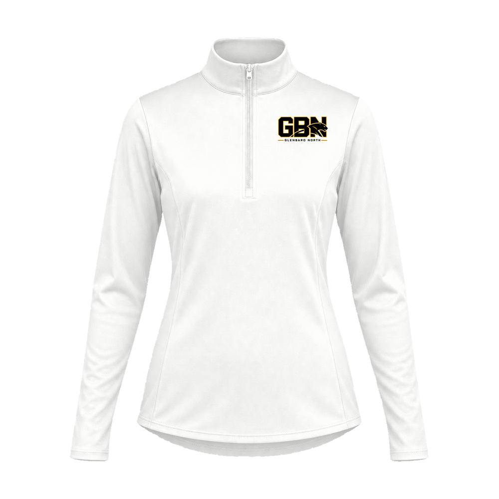 GBN Block Logo Women's Quarter-Zip - White