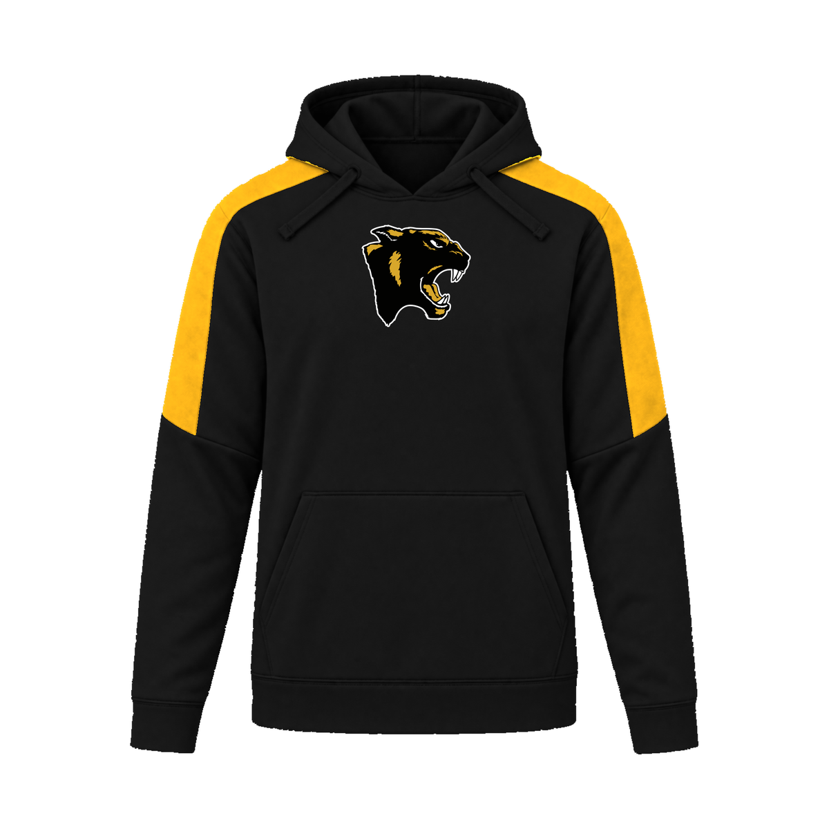 GBN Panther Logo Performance Hoodie - Black/ Gold