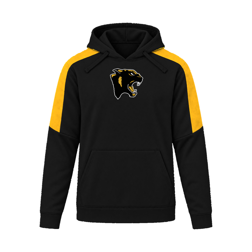 GBN Panther Logo Performance Hoodie - Black/ Gold