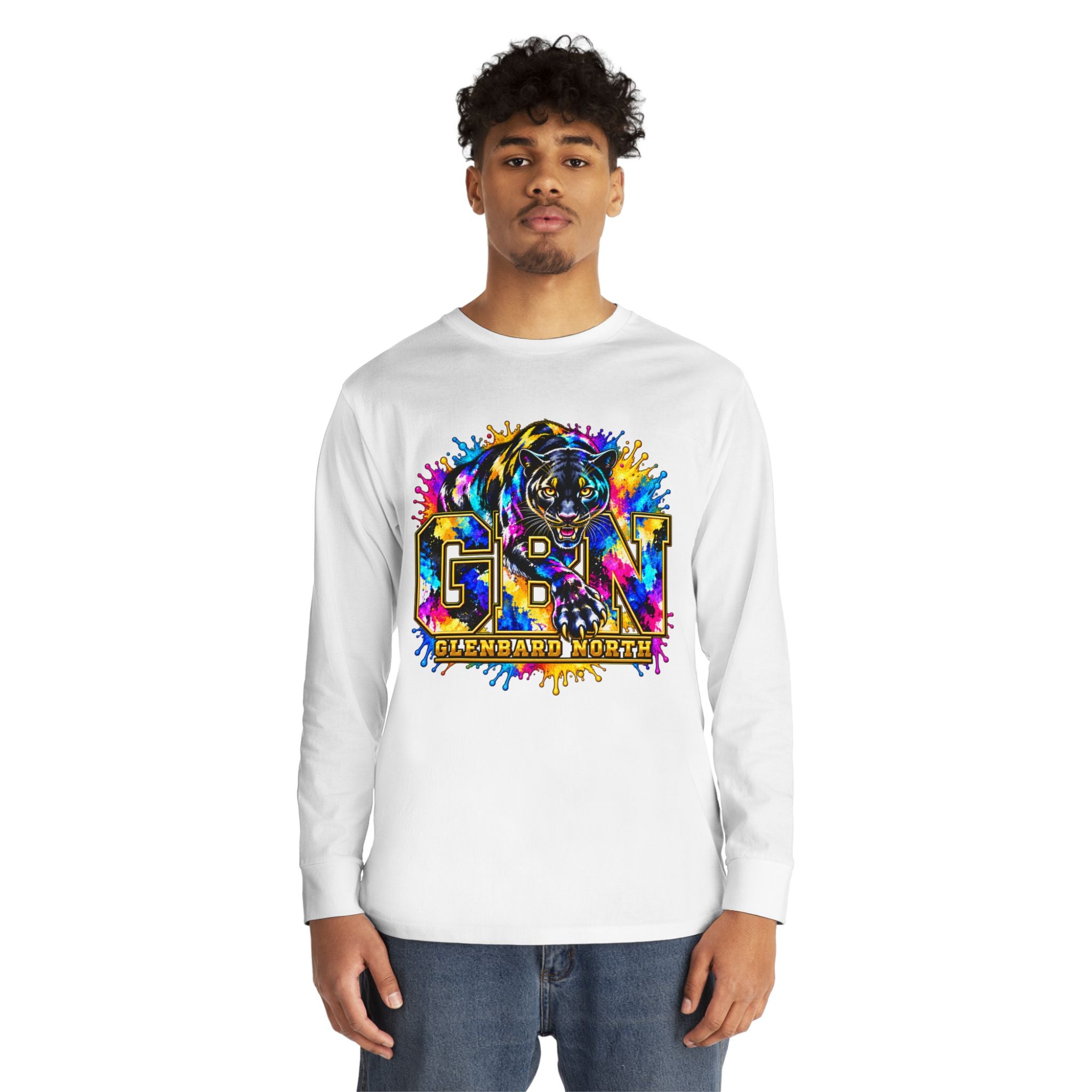 GBN Paint Splash Panther Long Sleeve Tee