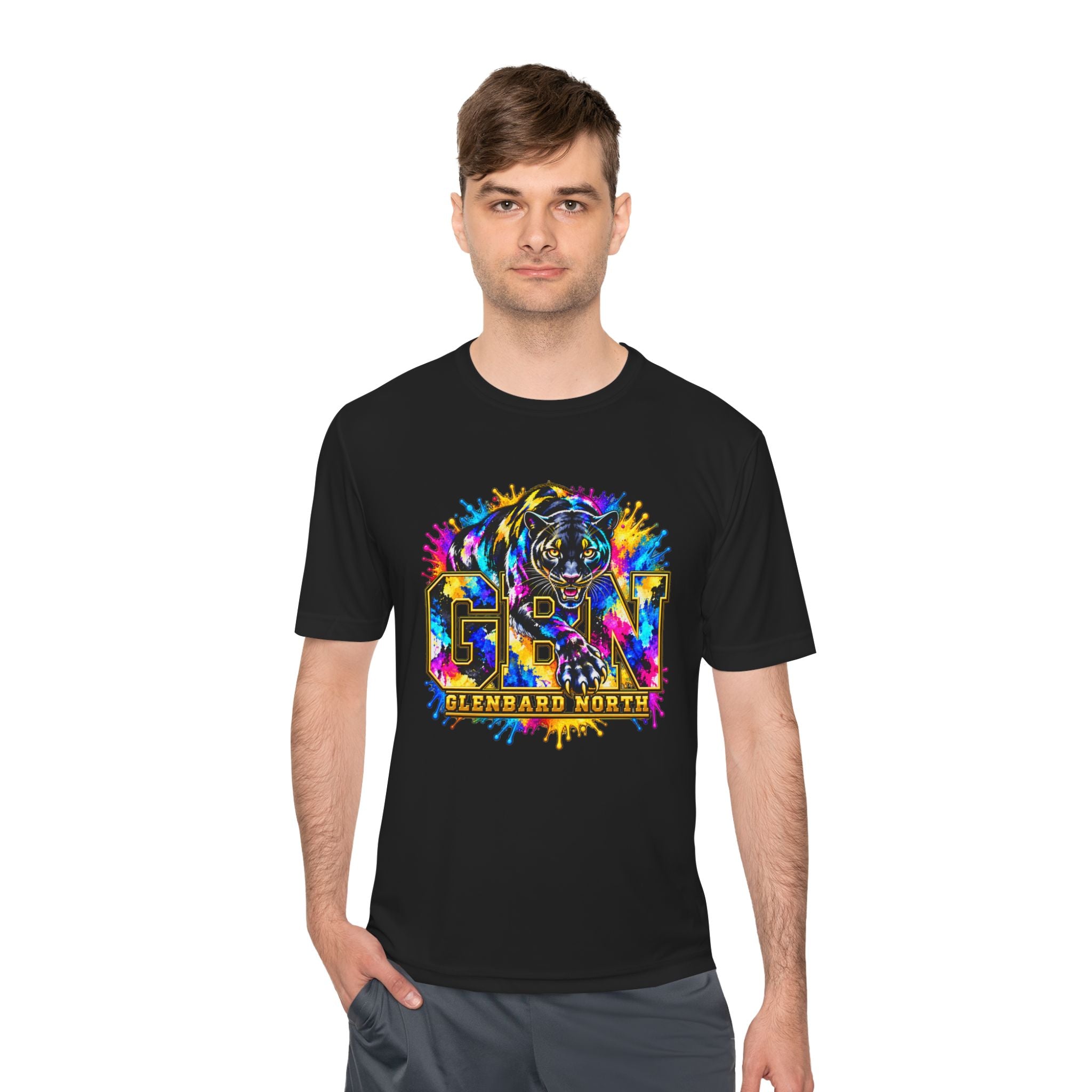 GBN Paint Splash Panther Moisture-Wicking Tee