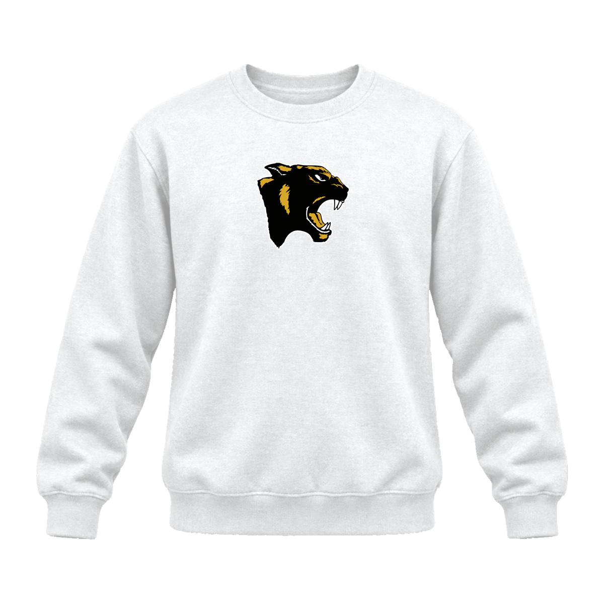 GBN Panther Logo Premium Crewneck - White
