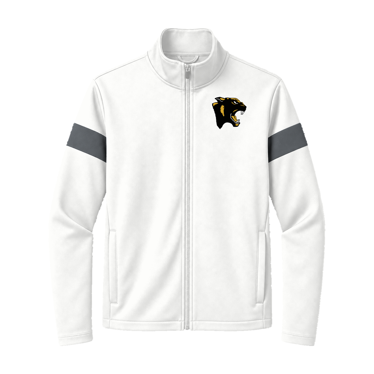 GBN Panthers Travel Jacket (Front and Back) - White/ Iron Grey