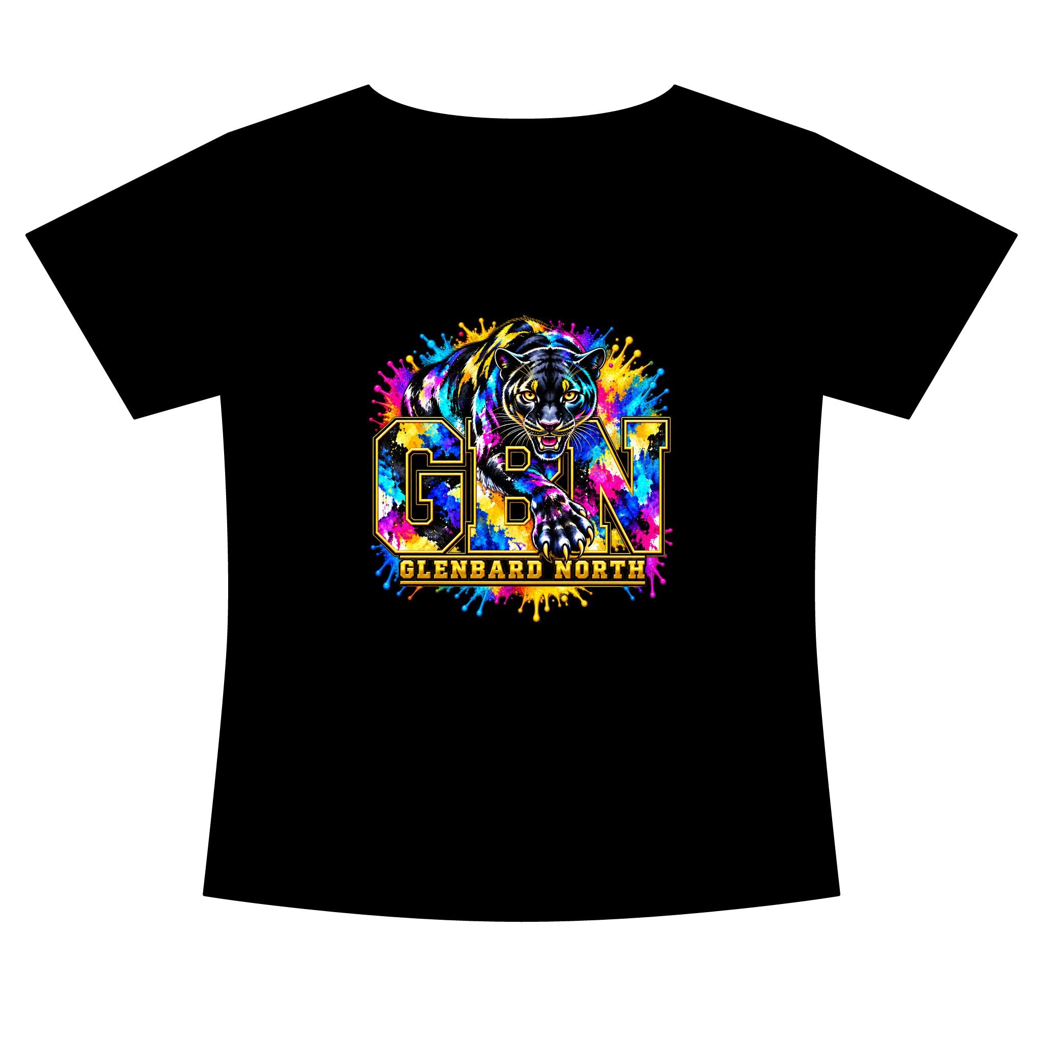 GBN Paint Splash Panther Women's Slim Fit Tee