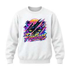 GBN Neon Panther Crewneck Sweatshirt - White