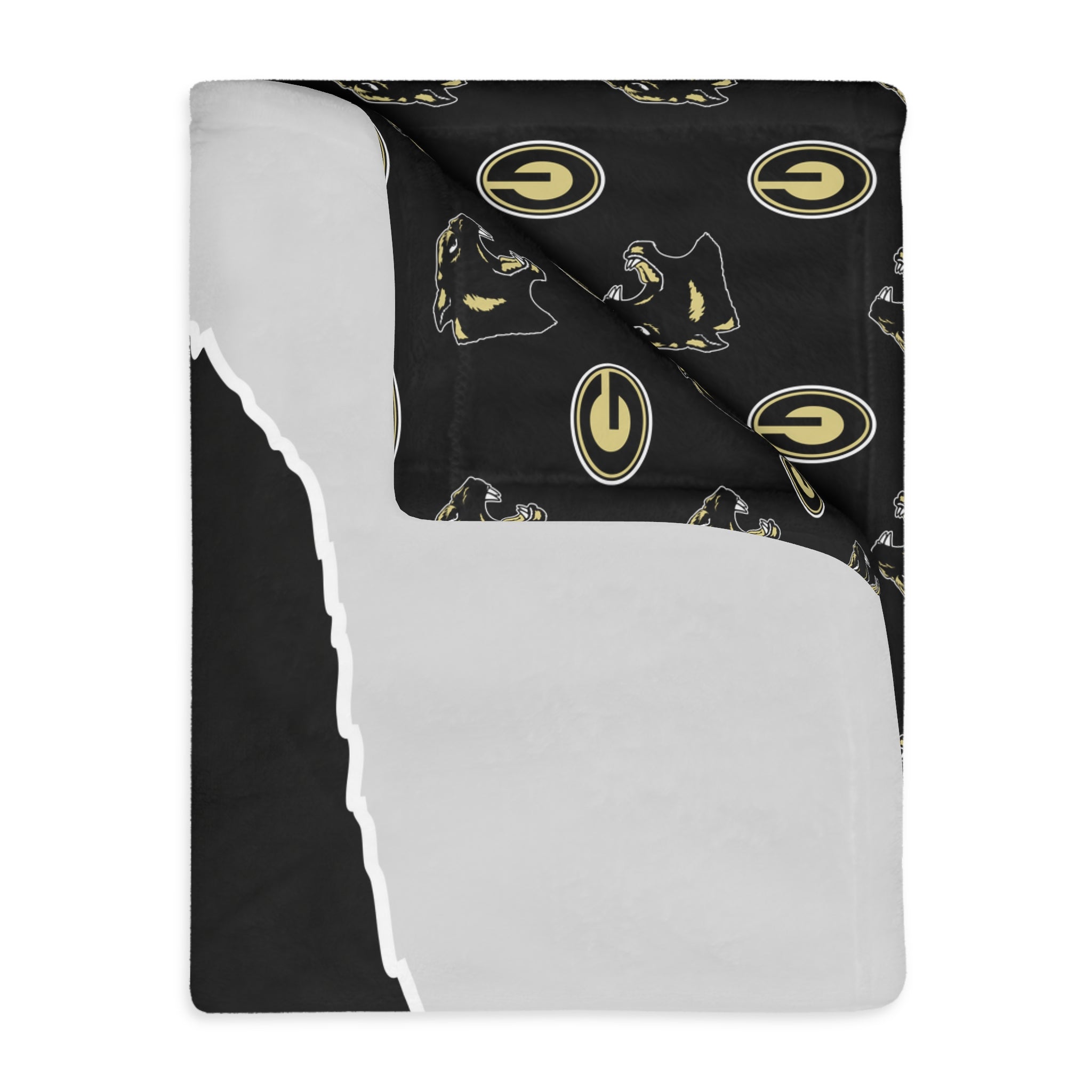 Panther Reversible Microfiber Blanket (Gray)