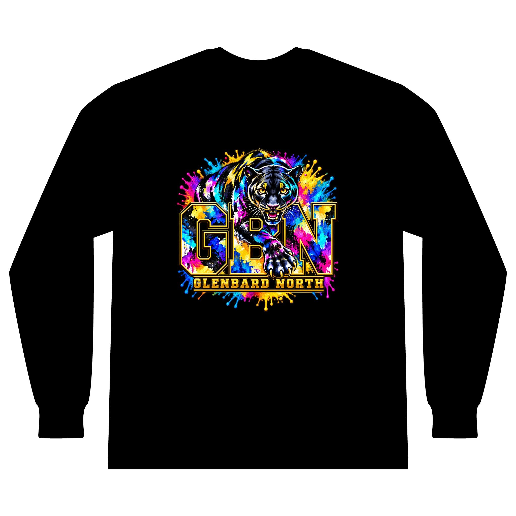 GBN Paint Splash Panther Long Sleeve Tee