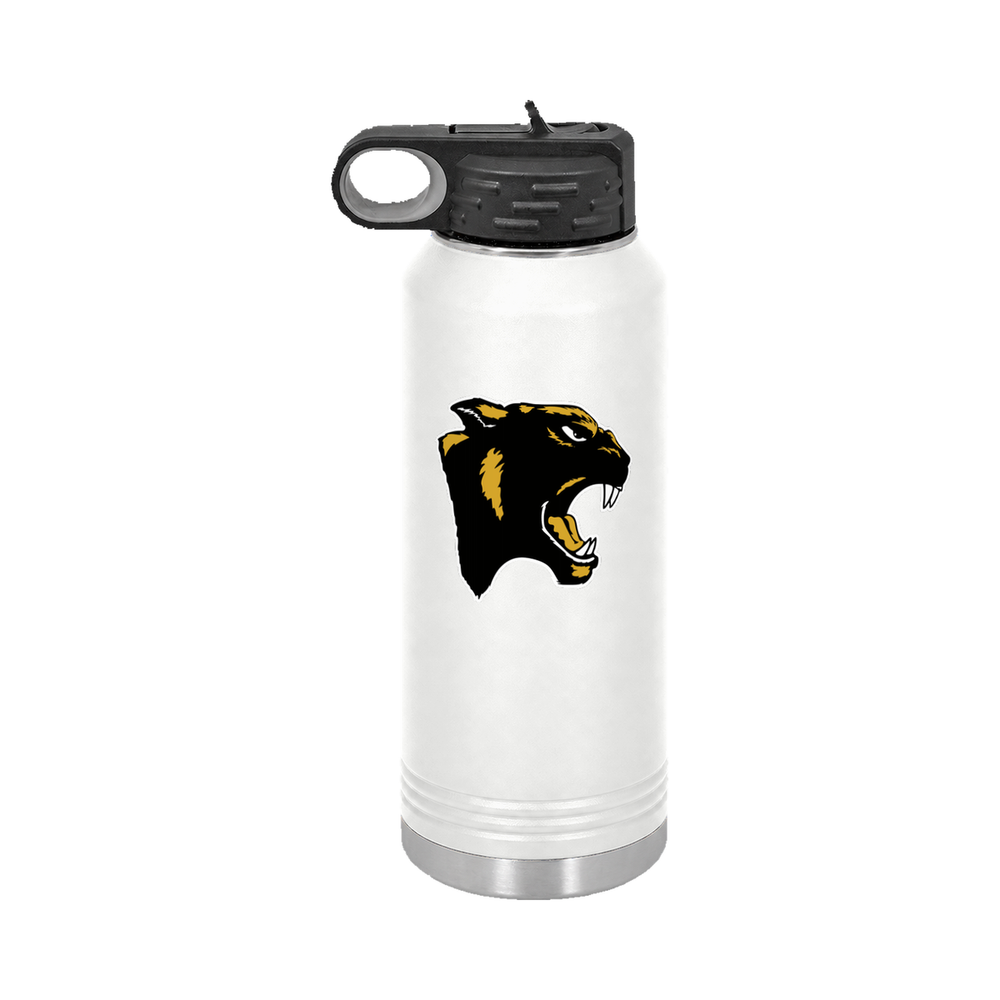 GBN Panther Logo 32oz Water Bottle - White