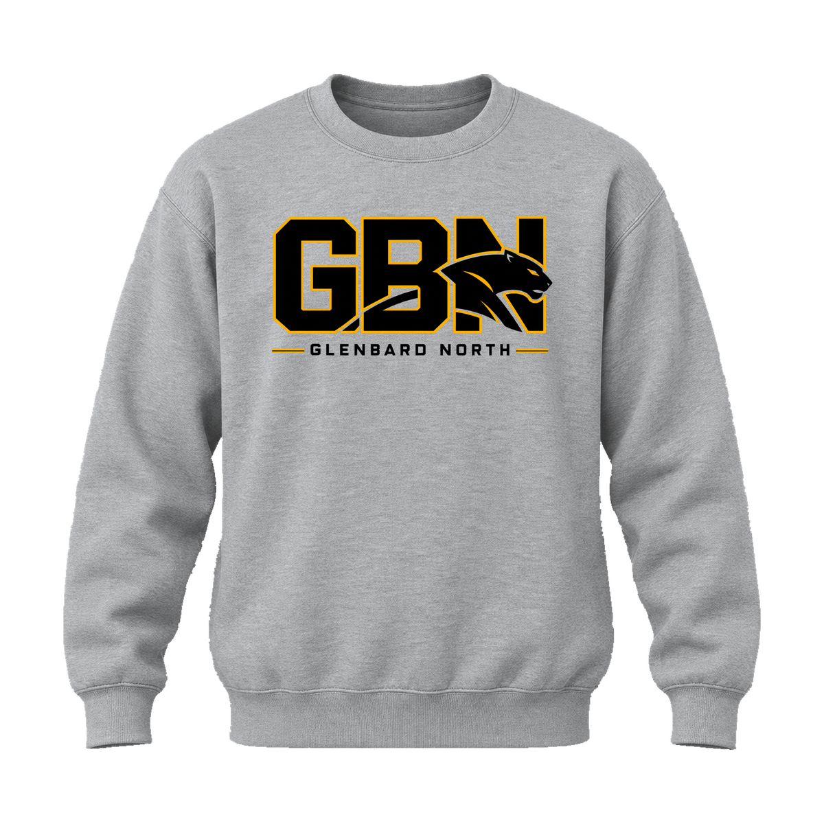 GBN Block Logo Crewneck Sweatshirt - Sport Grey