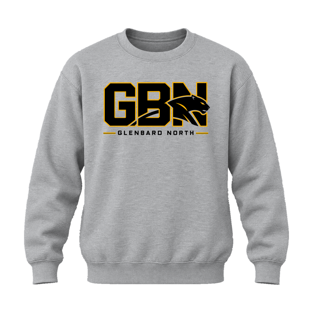 GBN Block Logo Crewneck Sweatshirt - Sport Grey
