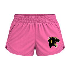 GBN Panther Logo Women's Athletic Shorts - Active Pink