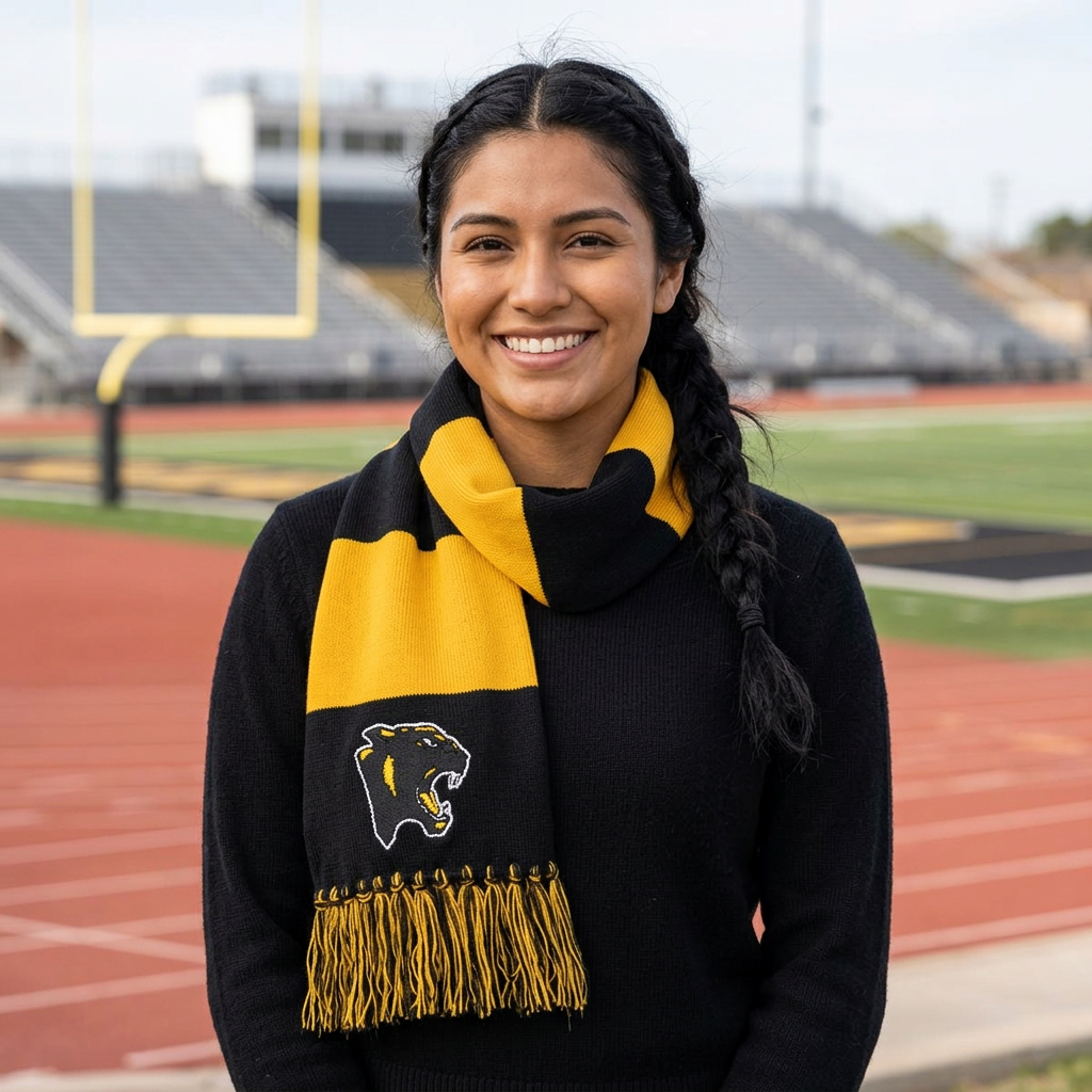 Panther Spectator Scarf (Embroidery)