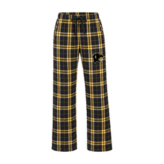 GBN Panther Logo Women's Flannel Pants - Black/ Gold
