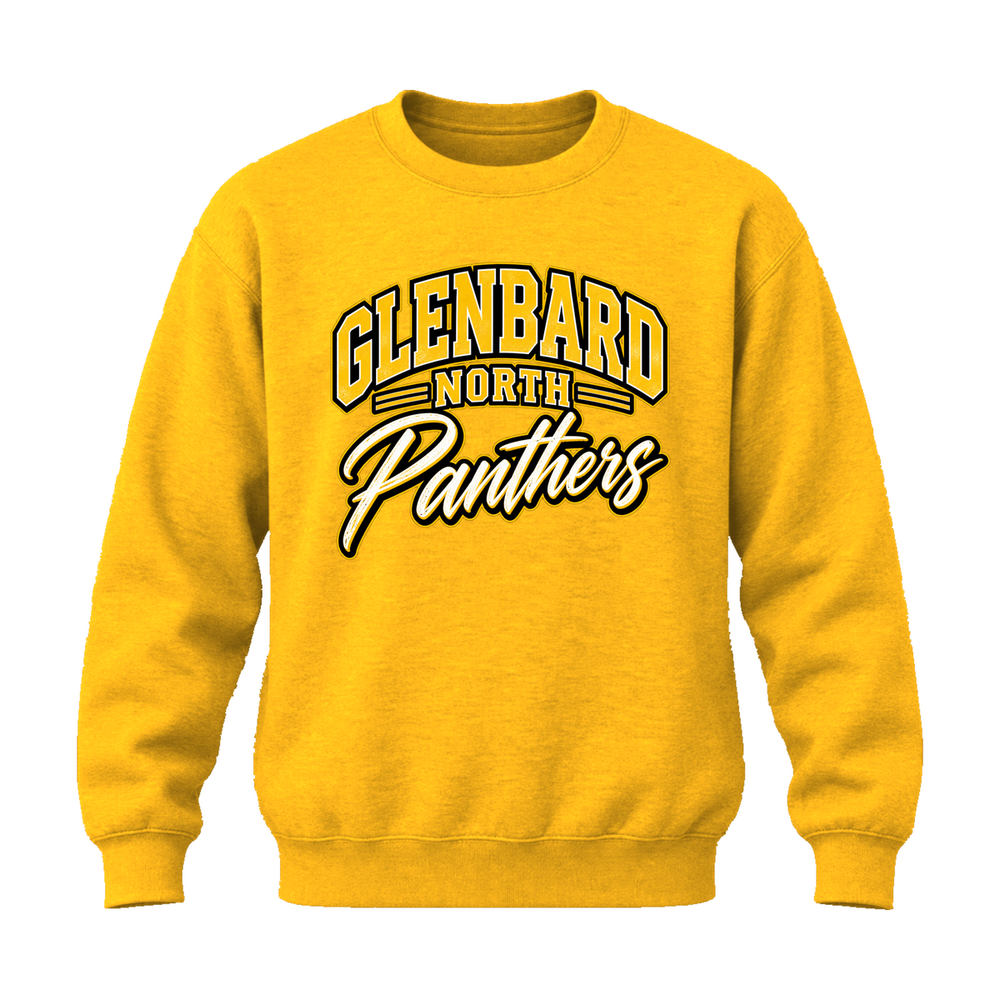 GBN Arched Panthers Crewneck Sweatshirt - Gold