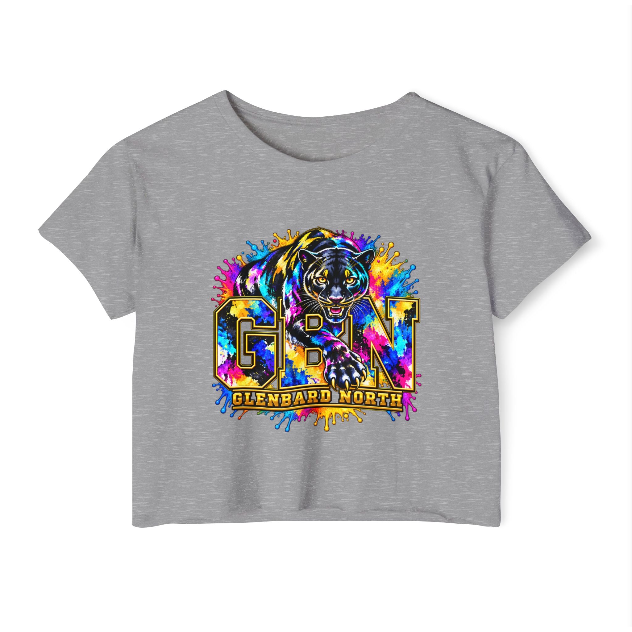 GBN Paint Splash Panther Crop Top