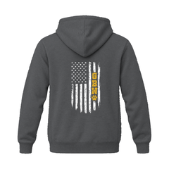 GBN Flag Premium Hoodie - Dark Grey Heather (back)