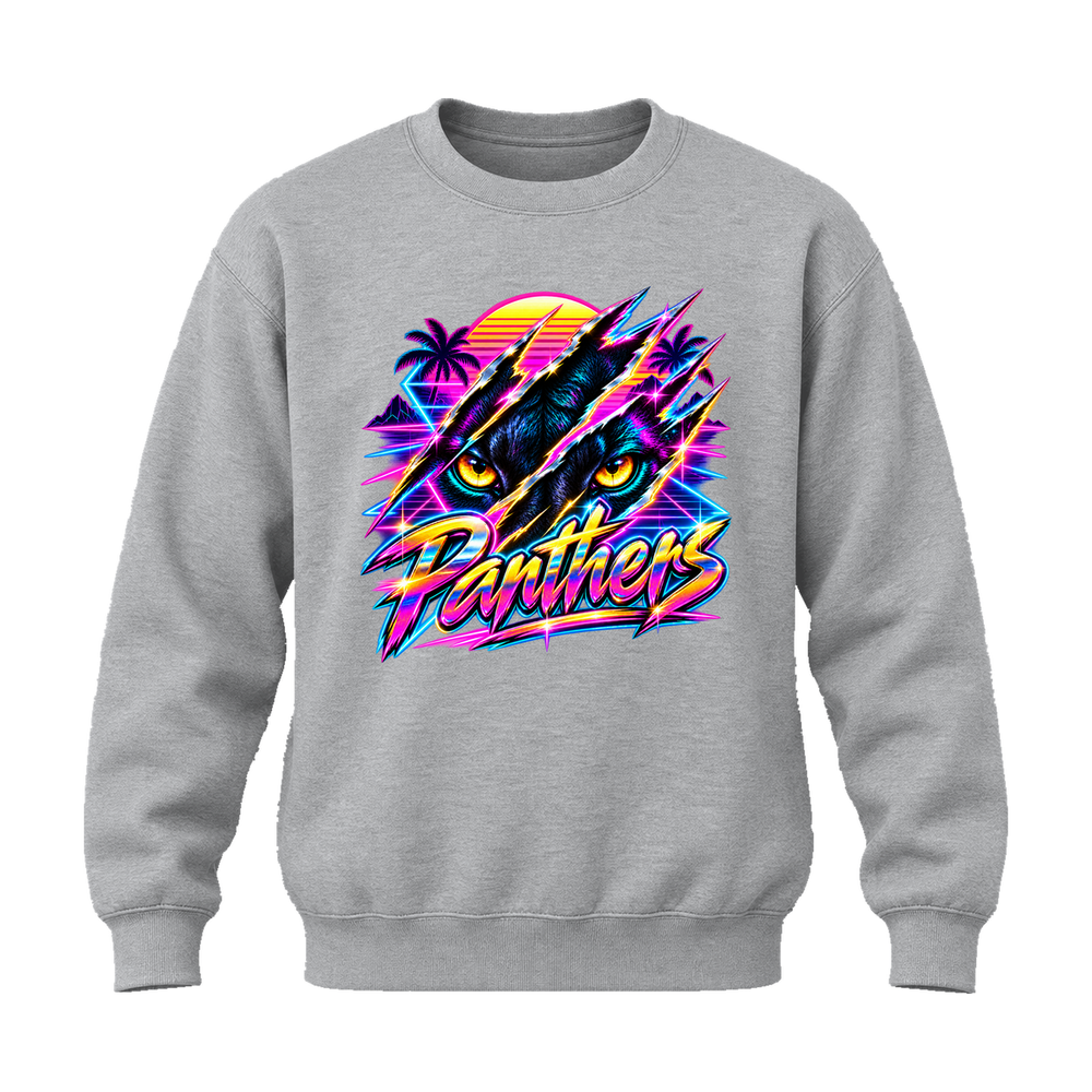 GBN Neon Panther Crewneck Sweatshirt - Sport Grey
