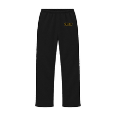 GBN Varsity Letters Straight Leg Sweatpants - Black