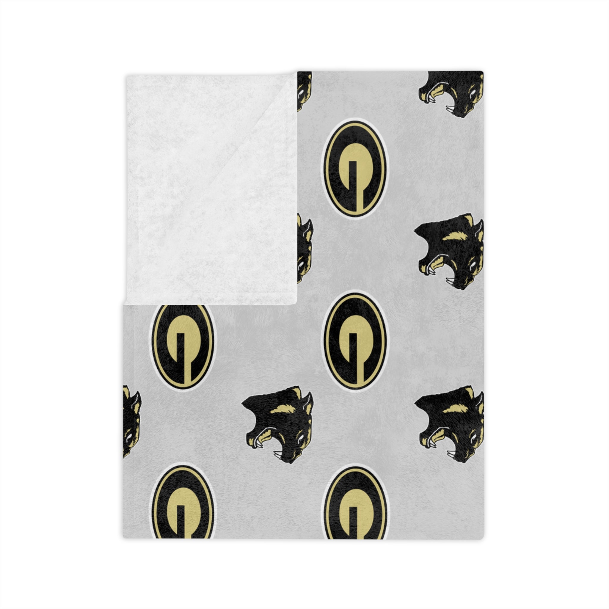 Panther Soft Velveteen Cozy Throw (Gray)