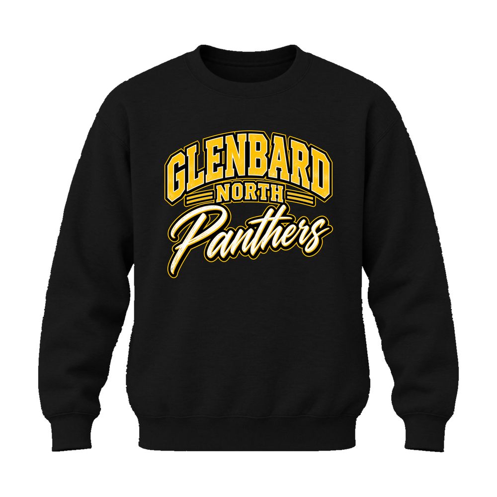 GBN Arched Panthers Crewneck Sweatshirt - Black