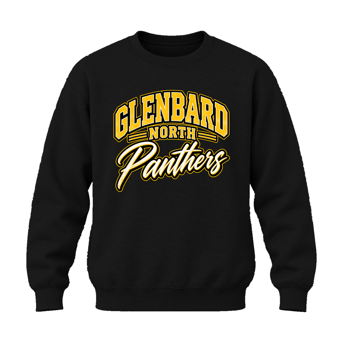 GBN Arched Panthers Crewneck Sweatshirt - Black