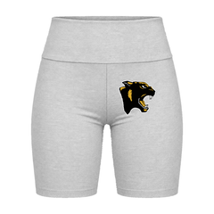 GBN Panther Logo Women's Bike Shorts - Light Heather Grey
