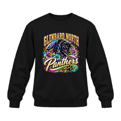 GBN Flower Power Panther Premium Crewneck - Black