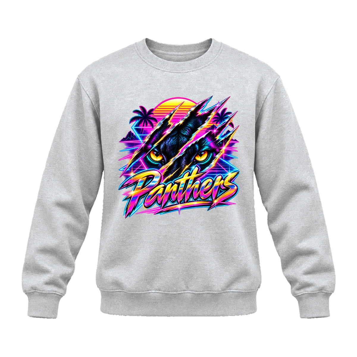GBN Neon Panther Premium Crewneck - Light Steel