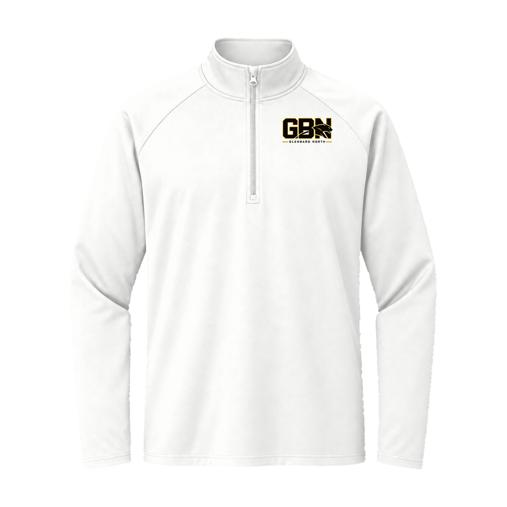 GBN Block Logo Embroidered Quarter-Zip - White