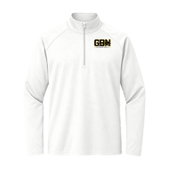 GBN Block Logo Embroidered Quarter-Zip - White
