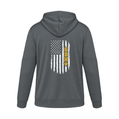 GBN Flag Performance Hoodie - Iron Grey/ White (back)