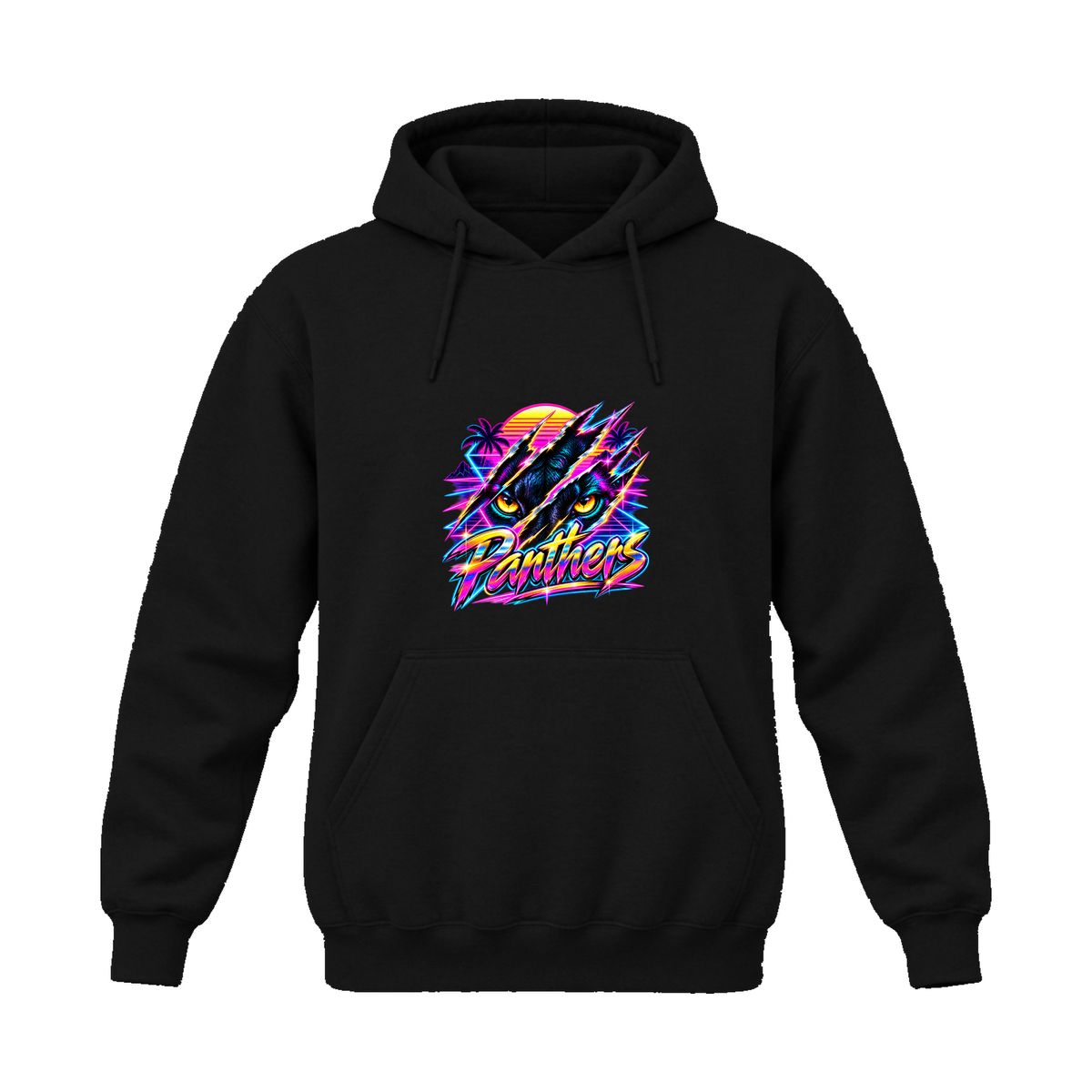 GBN Neon Panther Hoodie - Black