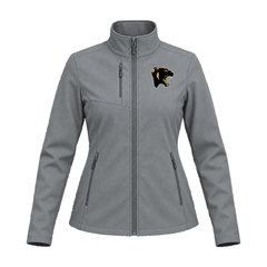 GBN Panther Logo Women's Soft Shell Jacket - Grey Steel