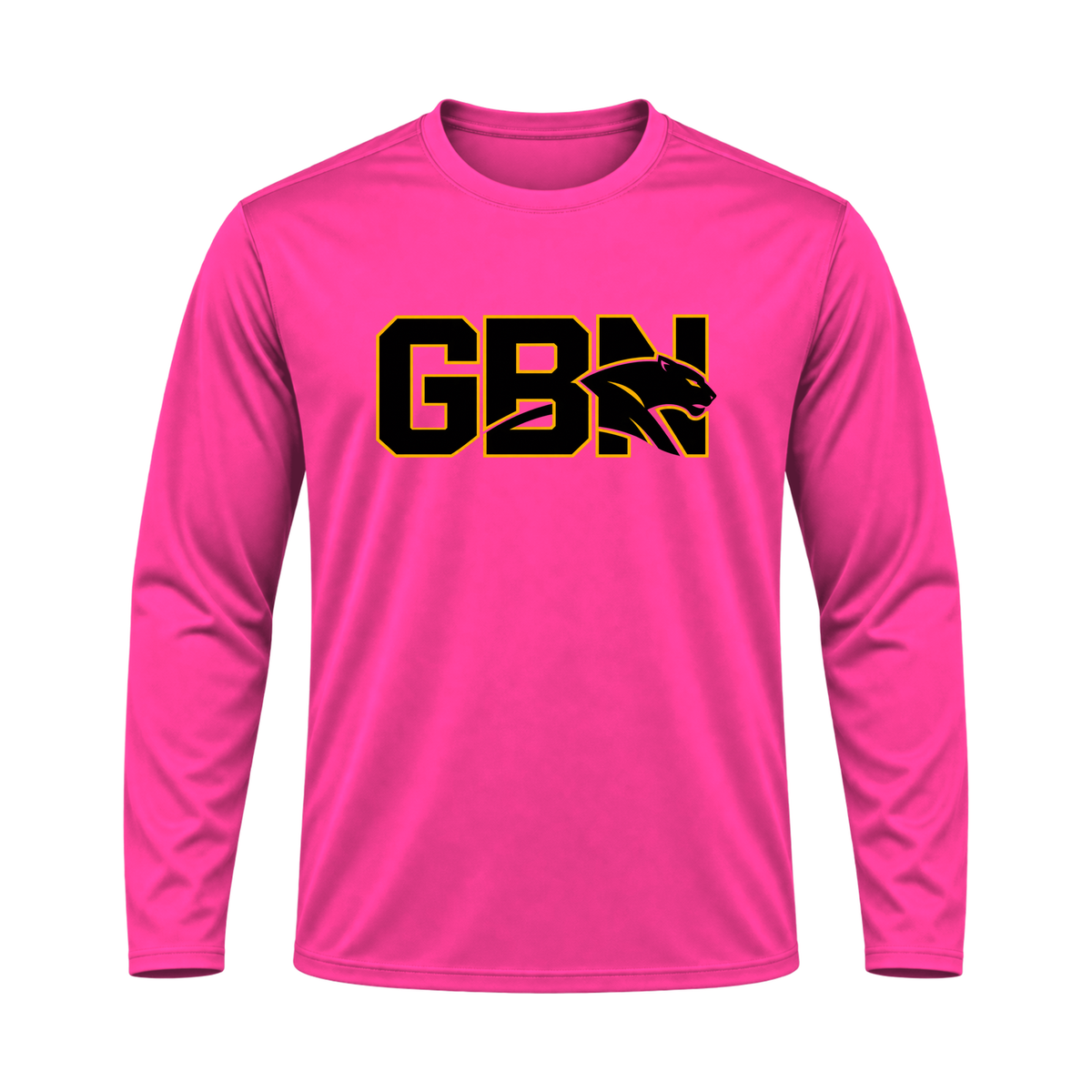 GBN Block Logo Performance Long Sleeve - Neon Pink