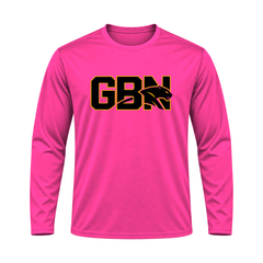GBN Block Logo Performance Long Sleeve - Neon Pink