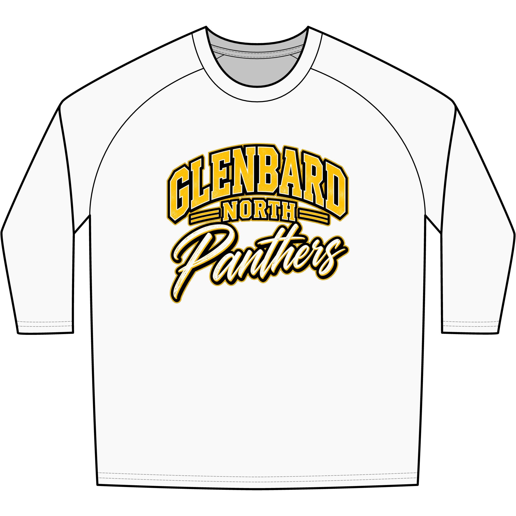 GBN Arched Panthers Baseball Tee