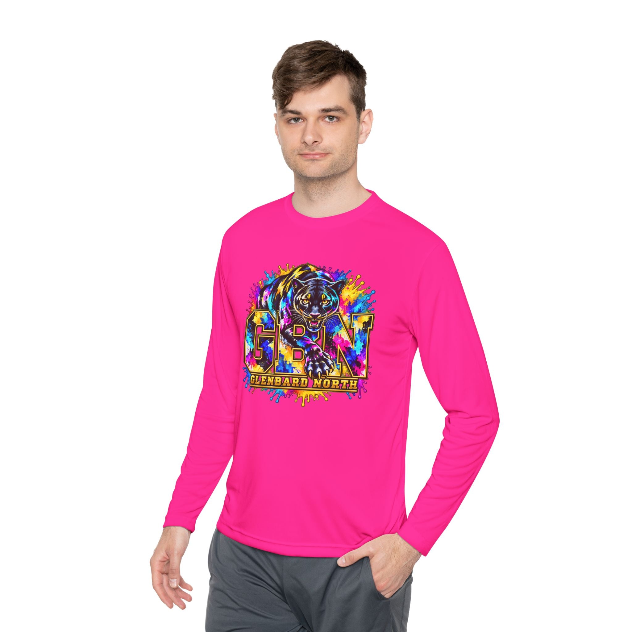 GBN Paint Splash Panther Performance Long Sleeve