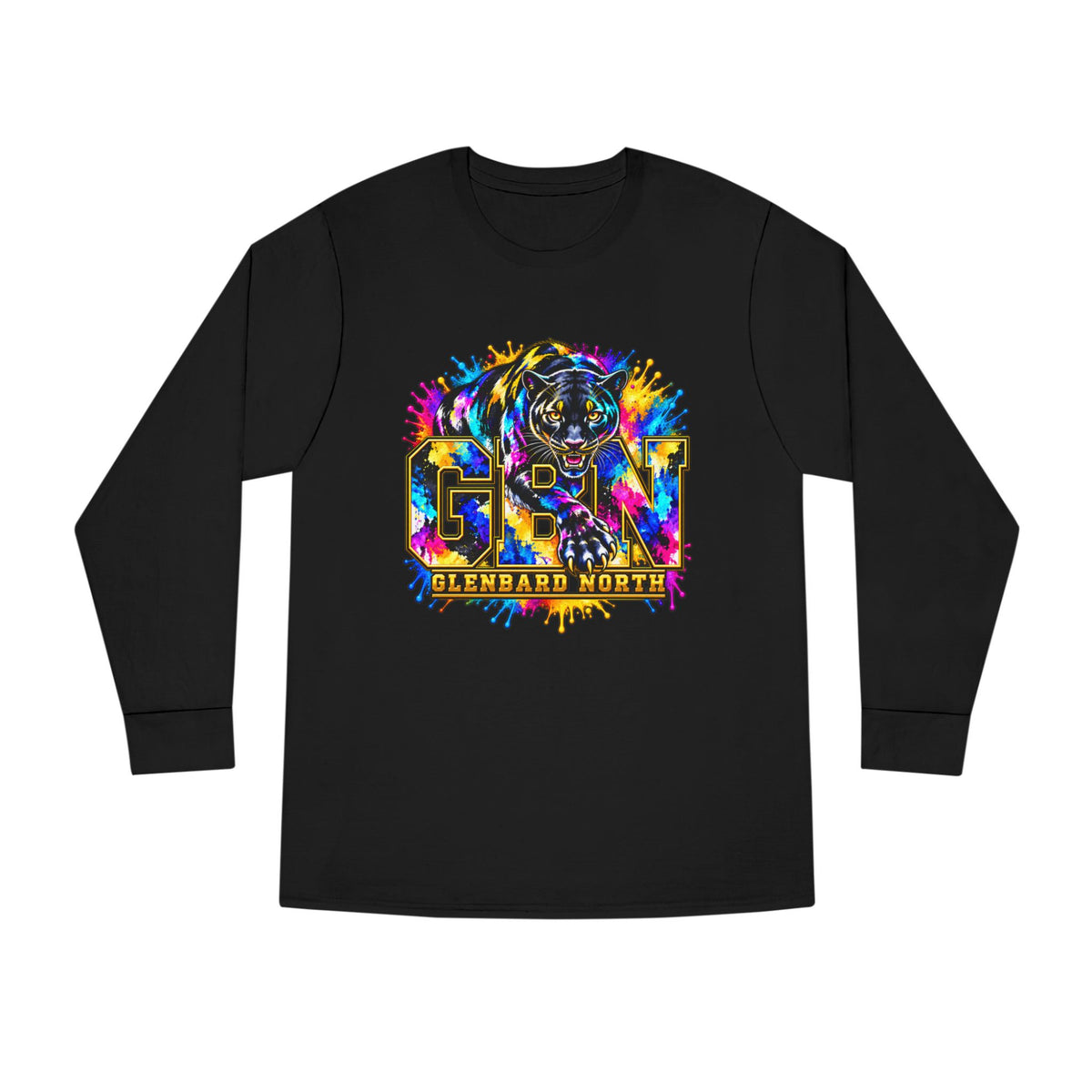 GBN Paint Splash Panther Long Sleeve Tee