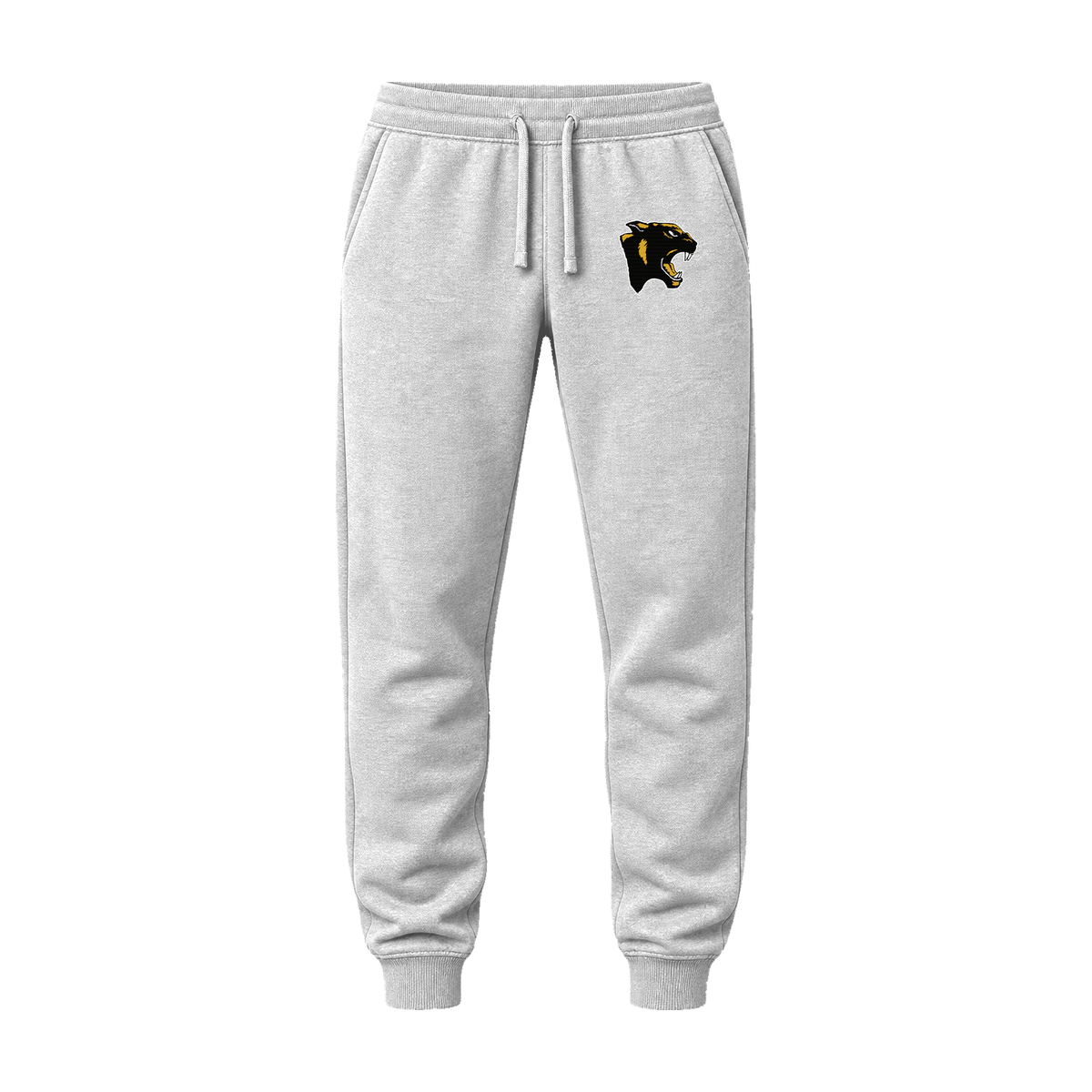 GBN Panther Logo Embroidered Joggers - Light Heather Grey