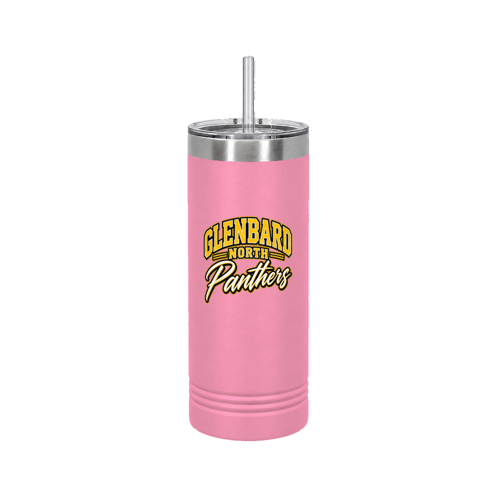 GBN Arched Panthers 22oz Skinny Tumbler - Pink