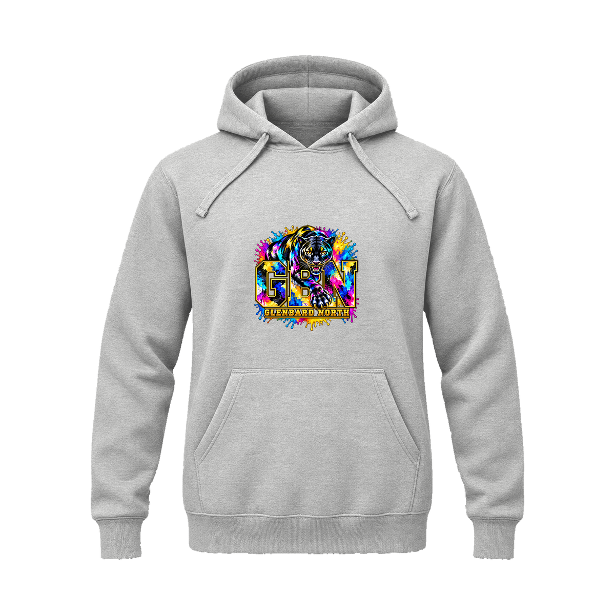 GBN Paint Splash Panther Premium Hoodie - Athletic Heather