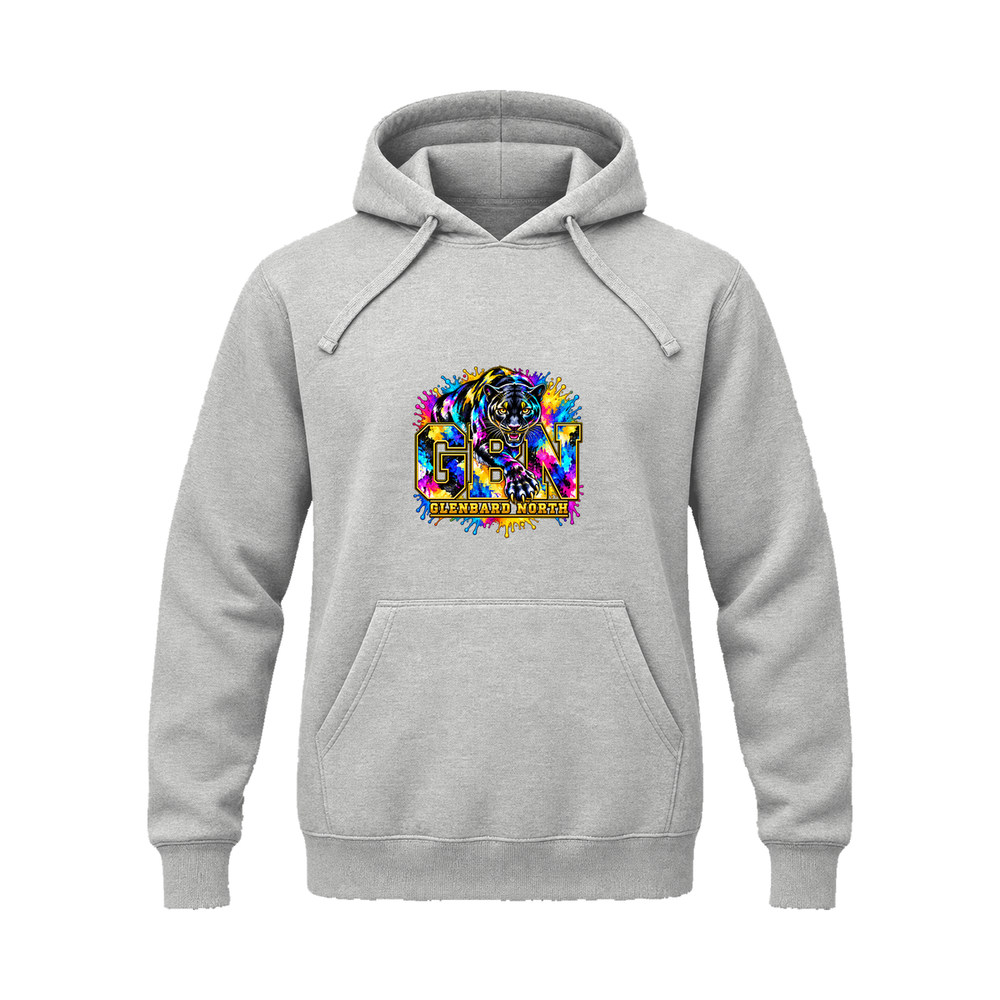 GBN Paint Splash Panther Premium Hoodie - Athletic Heather