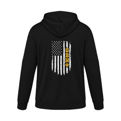GBN Flag Performance Hoodie - Black/ Gold and Black/ White (back)