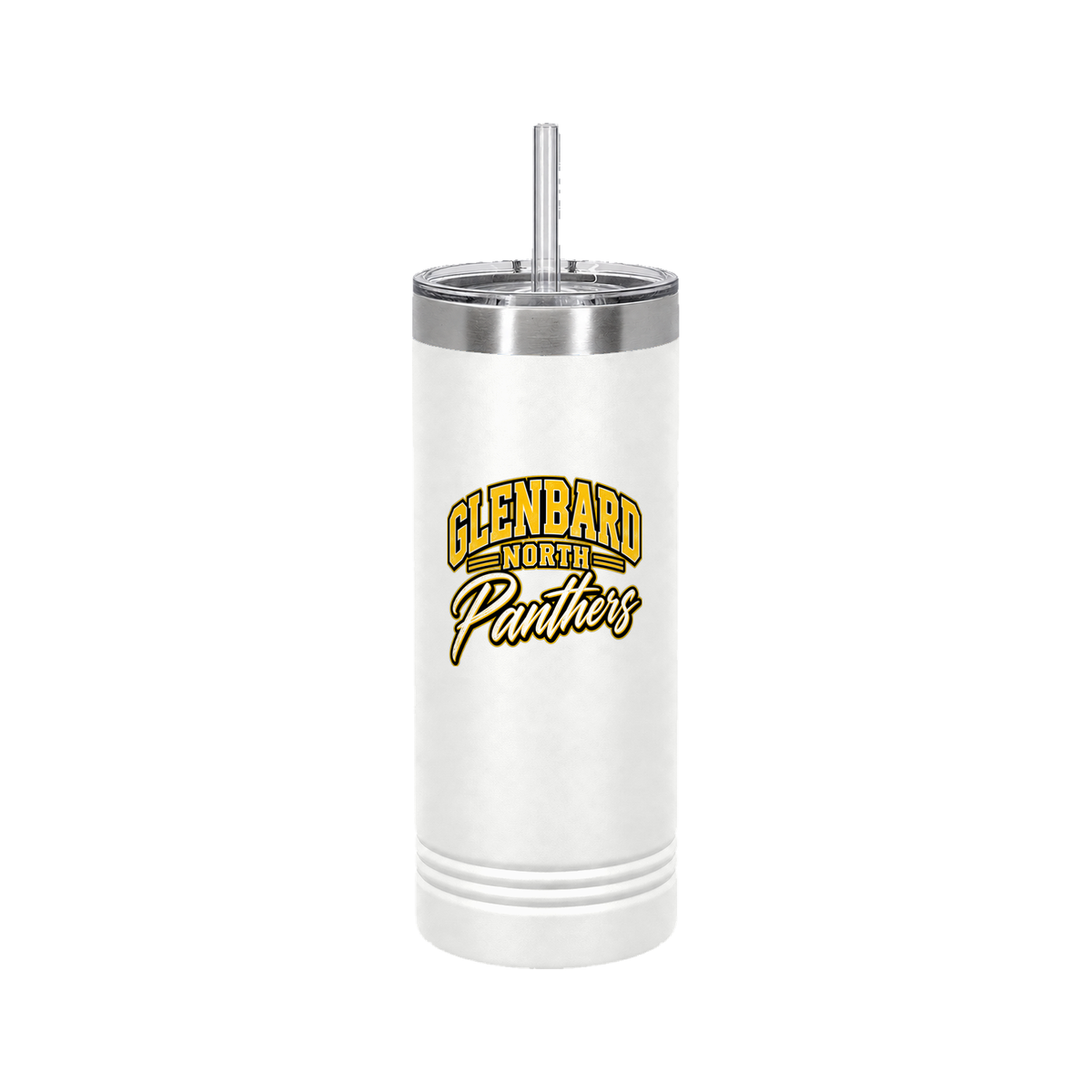 GBN Arched Panthers 22oz Skinny Tumbler - White