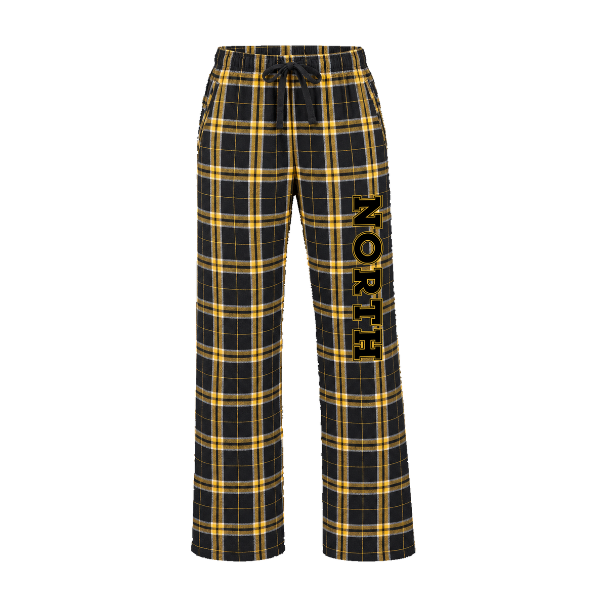 GBN NORTH Leg Women's Flannel Pants - Black/ Gold