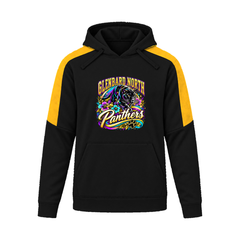 GBN Flower Power Panther Performance Hoodie - Black/ Gold