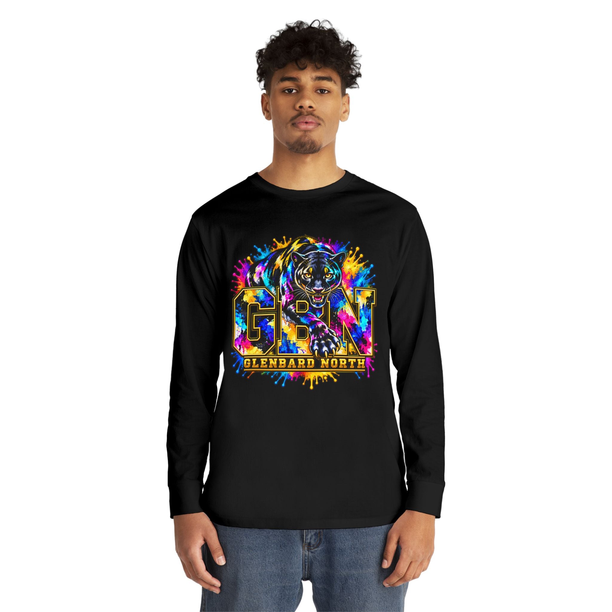 GBN Paint Splash Panther Long Sleeve Tee